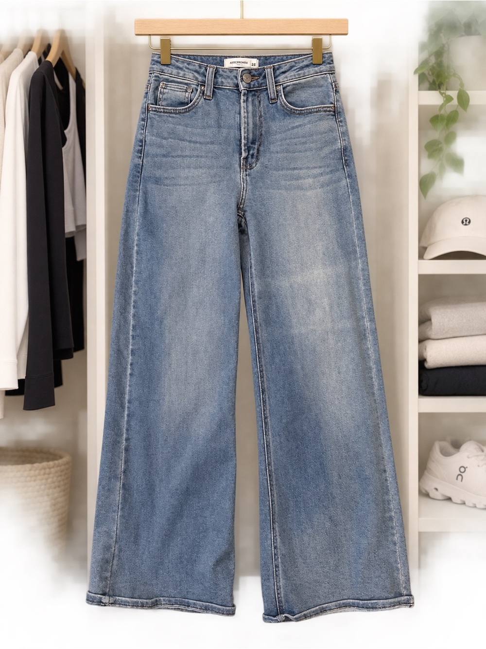 Just Black Light Blue Wide-Leg High-Rise Jeans